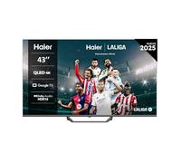 Haier QLED 4K UHD H43S81FUX - 43", Smart TV, Google TV, Dolby Audio, HDR 10, Smart Remote Control, Google Assistant, Bluetooth 5.1, 120Hz Gaming, USB 2.0, DBX TV, HDMI 2.1 x 4, Sin Marcos, 2025