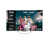 Haier QLED 4K UHD H50Q80FUX - 50", Smart TV, Google TV, Dolby Atmos y Dolby Vision, HDR 10+, Smart Remote Control, Google Assistant, Bluetooth 5.1, DBX TV, HDMI 2.1 x 4, Sin Marcos, 2025