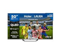 Haier QLED 4K UHD H50S80FUX - 50", Smart TV, Google TV, Dolby Audio, HDR 10, Smart Remote Control, Google Assistant, Bluetooth 5.1, Gaming Accelerator, USB 2.0, DBX TV, HDMI 2.1 x 4, Sin Marcos, 2025