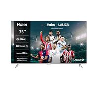 Haier QLED 4K UHD H75Q800UX 75'' Smart TV, Google TV, Dolby Atmos y Dolby Vision, HDR 10, Smart Remote Control, Google Assistant, Bluetooth 5.1, DBX TV, HDMI 2.1 x 4, Sin Marcos, 2024