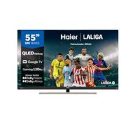Haier QLED Full Array 4K UHD H55S900UX 55'', Smart TV, Google TV, Dolby Atmos y Dolby Vision, HDR 10, Smart Remote Control, Google Assistant, Bluetooth 5.1, DBX TV, HDMI 2.1 x 4, Sin Marcos, 2024