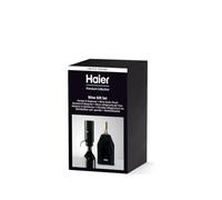 Haier Set Regalo Vino, Ed. limitada, Aireador Vertedor 2-de-1 +Bolsa, Negro | Dispensador Eléctrico para Vino, Aireación Inmediata, Vertido Antigoteo, Bolsa Refrigerante Reutilizable, Idea de Regalo