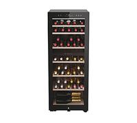 Haier Wine Bank 50 Series 7 HWS77GDAU1 Vinoteca de 77 botellas, WIFI, 2 Zonas, Estantes de madera, Filtro Anti-UV, Filtro de carbón, Refrigeración por Compresor, Display Digital, LED, 37 dbA, Negra