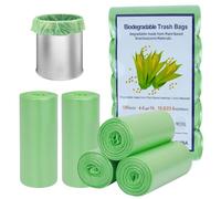 haierdidi Bolsas de basura orgánicas de 15 l, 100 bolsas de basura orgánicas compostables, 2,6 Gal, recicladas, biodegradables, compostables, para alimentos, hogares, jardines, 45 x 50 cm (15 L)