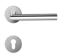 HAIFUAN 1 paquete de manijas de puerta de acero inoxidable escudo de orificio cilíndrico, juego de manijas de cerradura de puerta, barra de mano de puerta, acero inoxidable cepillado (S02-103C)