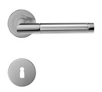 HAIFUAN 1 paquete de manijas de puerta de acero inoxidable escudo de orificio para llave, juego de manijas de cerradura de puerta, barra de mano de puerta, dos colores (S02-103K-D)