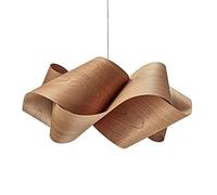 HAIIQU Lámpara Colgante Bohemian Coffee Shop Lámpara De Techo con Pantalla De Piel De Madera Natural Lámpara Colgante De Diseño Único Accesorio De Iluminación Industrial para Sala De Estar