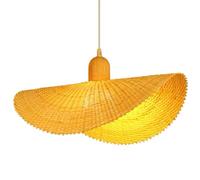 HAIIQU Lámpara Colgante De 1 Luz Para Estilo Rústico De 60 Cm Lámpara Colgante Grande Minimalista Hecha A Mano Para Isla De Cocina Lámpara Colgante De Techo De Mimbre Estilo Rústico Costero