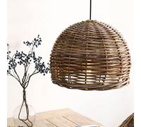 HAIIQU Lámpara Colgante De Ratán Con Forma De Cúpula Lámpara Colgante Rústica De Estilo Rústico Lámpara Colgante Antigua Estilo Bohemio Para Comedor, Cocina, Dormitorio, Sala De Estar, Isla