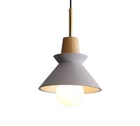 HAIIQU Lámpara Colgante De Una Sola Cabeza Cubierta De Lámpara De Resina con Tapa De Madera Accesorio De Iluminación De La Pantalla De La Lámpara De La Forma, Colgantes De Interior De 22 Cm * 20 Cm