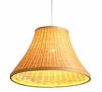 HAIIQU Lámpara De Bambú Lámpara De Techo Natural Tejida A Mano, Estilo Japonés, E27, Para Cocina. Lámpara Colgante De Isla Sencilla Para Dormitorio, Pasillo, Estudio Y Sala De Estar.