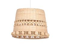 HAIIQU Lámparas Colgantes De Estilo Rústico Para Cocina, Lámpara De Araña De Ratán Con Pantalla De Mimbre Tejida A Mano, Lámparas Modernas De Techo Para Comedor