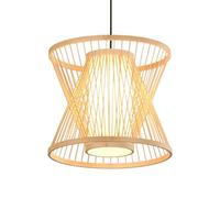 HAIIQU Pantalla De Lámpara De Madera Y PVC Lámpara Colgante Vintage Para Dormitorio Lámpara De Techo Rústica Para Comedor Lámpara Colgante De Techo/mesa Posmoderna
