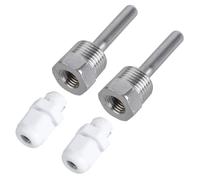 Haiki 2 fundas de inmersión de acero inoxidable para sensores de temperatura de 1/2 pulgada, 8 x 50 mm para mediciones precisas, ajuste preciso