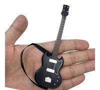 Haiki Realista Tiny Guitar Modelo 1/12 Escala Correa Desmontable Modelo Guitarra Figurine Dollhouses Mostrar Guitarra para Amante Música
