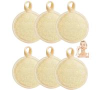 haikuluo Esponja exfoliante facial de lufa natural, esponja de lufa para baño y ducha para mujeres y hombres, fabricado con esponja de lufa de ducha biodegradable, para la cara que te limpia (6