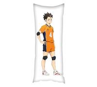 Haikyuu!! Animado Almohada Cubierta, Fundas Cojin de Transpirable y Suave, para Estudiantes Adolescentes, Fundas de Almohada (sin Fundas de Almohada)(Style3,50 * 150cm)