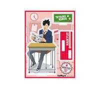 Haikyuu Figura Hinata Shoyo Anime Acrílico Figura de pie Haikyuu Acrílico Figura de pie Haikyuu Tiempo Escolar Doble Capa Impreso Escritorio Decoración Modelo 15cm