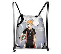 Haikyuu!!,Haikyuu unisex con cordón de bolsillo con estampado de anime, mochila escolar para niños, ligera, casual, para adolescentes, mochilas escolares, Tipo 8, 32*38cm/12.5*15inch, Mochila escolar