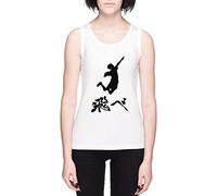 Haikyuu Hinata Tobe Blanca Mujer Camiseta De Tirantes Tamaño M White Women's Tank tee Size M