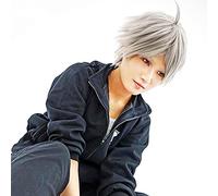 Haikyuu!! Koushi Sugawara - Peluca corta de voleibol para disfraz de cosplay y gorro de peluca