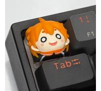 Haikyuu!! Kozume Kenma - Juego de teclas de resina Hinata Shoyo de dibujos animados de anime, teclas inferiores de repuesto, interruptor tipo cruz, decoración de teclado mecánico para juegos