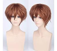Haikyuu !! Voleibol Toru Oikawa Toor corto marrón peludo en capas Tooru resistente al calor disfraz Cosplay peluca NO