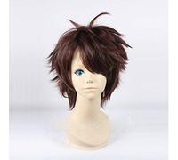 Haikyuu !! Voleibol Toru Oikawa Toor corto marrón peludo en capas Tooru resistente al calor disfraz Cosplay peluca + red de pelo gratis