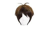 Haikyuu!! Volleyball Ushijima Wakatoshi Cosplay Wig Short Camel Ombre Heat Resistant Synthetic Hair Wig + Wig Cap