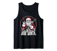 Hail Santa Heavy Guitarra Happy Solstice Anti Christmas Rock Camiseta sin Mangas