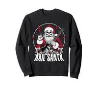 Hail Santa Heavy Guitarra Happy Solstice Anti Christmas Rock Sudadera
