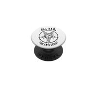 Hail Satanic Pizza Lover Divertido Oculto Anti Crust Pentagrama PopSockets PopGrip Adhesivo