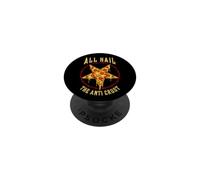 Hail Satanic Pizza Lover Divertido Oculto Anti Crust Pentagrama PopSockets PopGrip Adhesivo