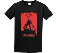 Hail to The King Dancing Devil Evil Dead Ash Horror Zombie Movie Slasher Unisex Black Men's tee(Small)