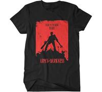 Hail to The King T-Shirt Dancing Devil Evil Dead Ash Horror Zombie Movie Slasher(Small)