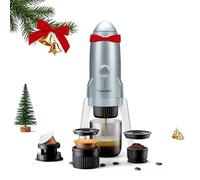 HAILASRE 3 en 1 portátil Espresson Machine Eletric Travel Coffee Maker With NS Capsule & Ground Coffee & DolceGusto Pod, USB type C & Car Charger, 19 Bar Filter Pod Coffee Maker with Heating (gray
