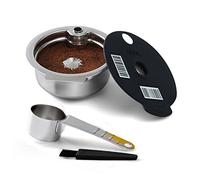 HAILASRE Acero inoxidable vainas Tas simo reutilizables con código de barras legible Filtro de cápsulas de café recargables para máquina Tas simo (60 ml)