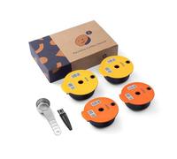 HAILASRE Cápsula de café de cuatro piezas (60 ml/180m/200ml/220ml)Cápsula de café rellenable para Tassimo, Cápsula de café reutilizable para Tassimo (A)