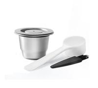 HAILASRE Cápsulas reutilizables N Espresso de acero inoxidable para cápsulas de café recargables para Inissia C40 Essenza Mini C30 Pixie C60Espresso Kit de cápsulas de café DIY