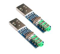 Hailege 2pcs 5V PCM2704 Módulo de decodificación de tarjeta de sonido Placa decodificadora DAC para PC Computadora alimentada por USB
