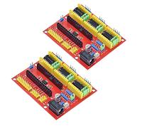 Hailege 2pcs CNC Shield V4 Placa de expansión de la máquina de Grabado para Impresora 3D / Nano / A4988 Reprap Stepper Drive Boards