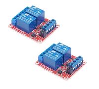 Hailege 2pcs DC 24V Módulo de relé de 2 canales con optoacoplador aislado Módulo de disparo de nivel H/L de alto y bajo nivel activado por DC 24V