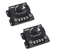 Hailege 2pcs LED Dimmer y Controlador de Brillo para Lámpara de Tira de Luz LED 5050 DC12V-24V 30A 360W