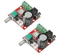 Hailege 2pcs PAM8610 Mini Stereo AMP Placa de Amplificación de Audio Módulo Ampli Portátil Digital 10W + 10W Amplificador de doble canal Clase-D 12V DC
