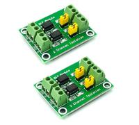 Hailege 2pcs PC817 Módulo de aislamiento de optoacoplador de 2 canales 817 Módulo convertidor de voltaje de aislamiento de voltaje Módulo fotoeléctrico aislado de 3.6-30V (2/4/8 canales opcional)