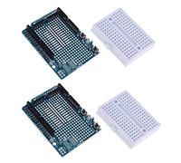 Hailege 2pcs UNO R3 Proto Shield Prototype Expansion Board con SYB-170 Mini Breadboard basado en Arduino UNO R3 ProtoShield