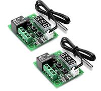 Hailege 2pcs W1209 12V DC Placa Controladora de Temperatura Digital Micro Termostato Digital -50-110 Interruptor de Módulo de Controlador de Temperatura Electrónico