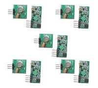 Hailege 5pcs 315Mhz RF Transmisor inalámbrico y Kit de enlace del módulo receptor para ARM MCU