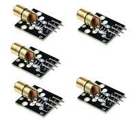 Hailege 5pcs 5mW 650nm Red Dot Laser Diodo Laser Transmitter Module PIC AVR DC5V KY-008