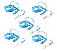 Hailege 5pcs Correa de muñeca antiestática ESD con conexión a tierra de descarga de clip para evitar choques estáticos